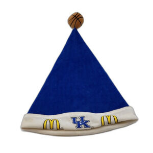 UK Kentucky Wildcats Basketball McDonald's Blue Santa Hat Brown Ball